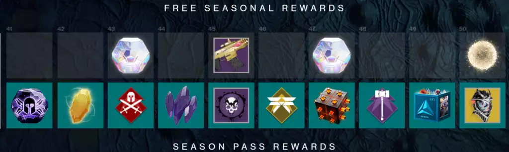 Season of the Haunted tiers 1-10. (Picture: Bungie)