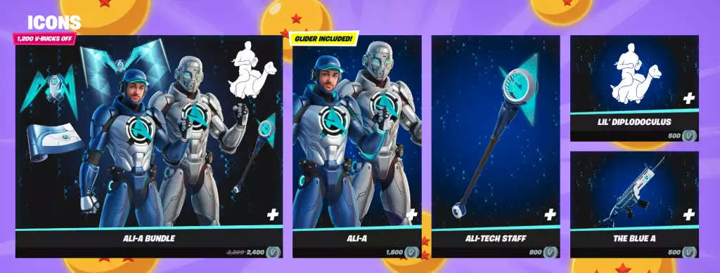 Icons in Fortnite Item Shop Today.