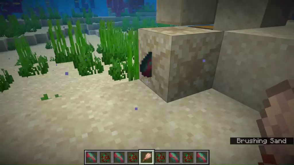 Brush the sand to get Sniffer egg in Minecraft. (Picture: Mojang/MaxStuff)