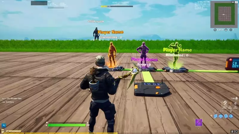 Fortnite Creative player reference device example of device hologram with details