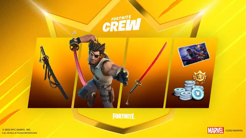Fortnite August Crew Pack Wolverine Content