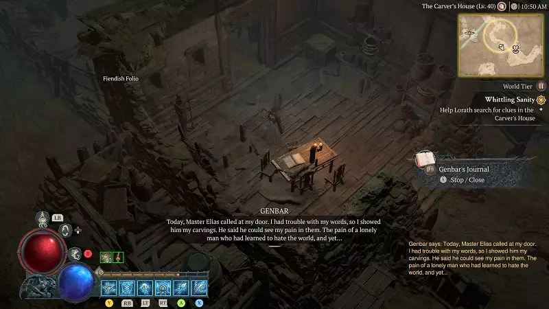 Diablo 4 whittling sanity quest guide find clues lorath genbar mohman demon boss fight