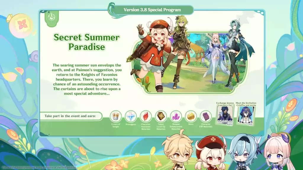 Genshin Impact Secret Summer Paradise Event Guide and Gameplay Details. 