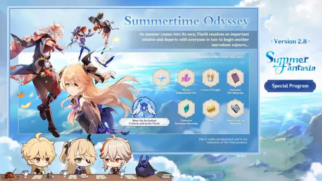 Summertime Odyssey event will let you get Fischl for free. 