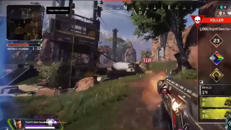 Apex legends console lobby invaded by PC player using cheats footage twitter gameplay player using cheats