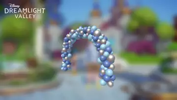 How To Make A Blue & Silver Balloon Arch In Dreamlight Valley