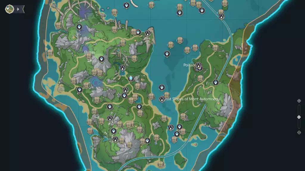 Exquisite Chests Locations in Fontaine in Genshin Impact. (Picture: Genshin Impact Interactive Map)