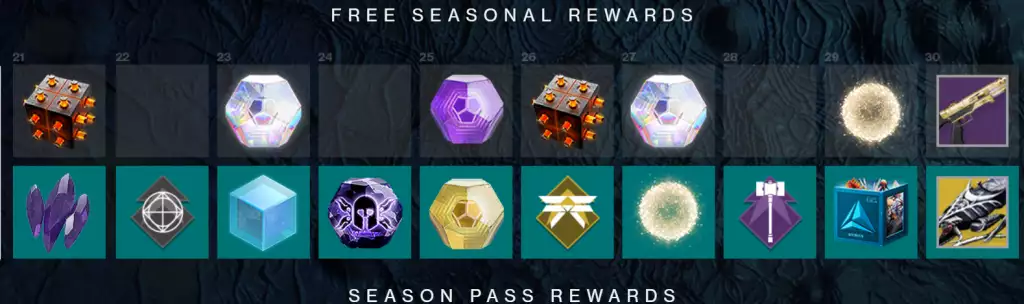 Season of the Haunted tiers 1-10. (Picture: Bungie)