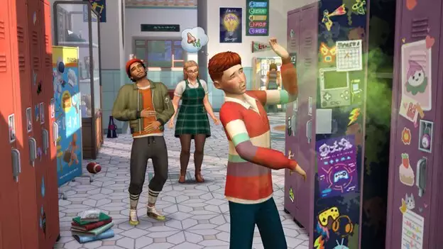 the sims 4 high school years expansion pack dlc pulling pranks corridor