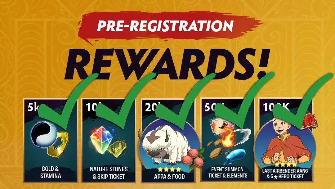 Avatar Generations pre-registration rewards.