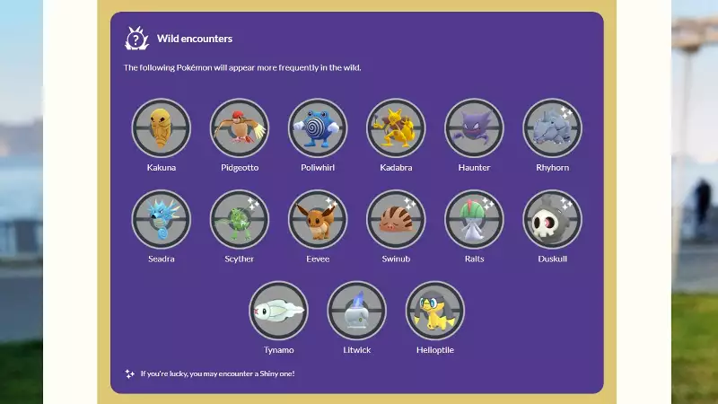 All Shiny Pokémon Featuring In Pokémon GO Evolving Stars Event wild pokemon and raids 