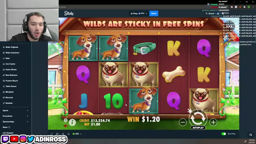 adin ross gambling streams earnings twitch livestreams