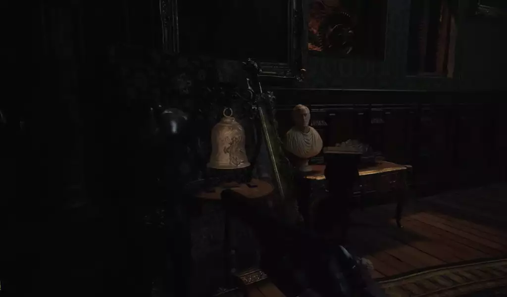 Resident Evil 8 bell puzzle lady painting atalier room