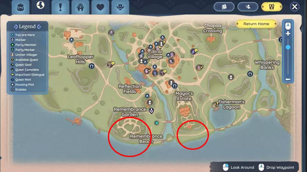 palia resources guide clay how to find how to get map locations mayor's estate remembrance beach