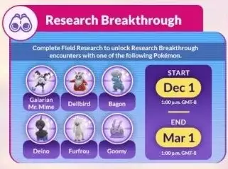 pokemon go field research tasks december 2022 research breakthrough content plan