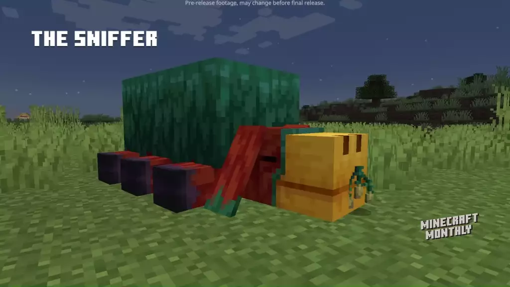 Sniffer mob will be available in Minecraft 1.20 update. 