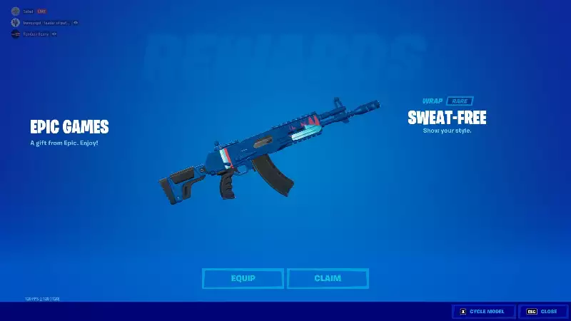 Fortnite How To Get Free Sweat-Free Wrap In Chapter 3 Season 4 collected after updating