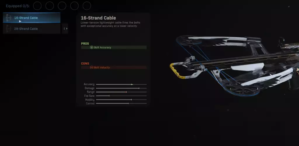 Warzone best Crossbow loadout cable 16-strand