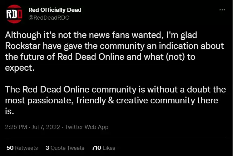 Red Dead Online Twitter