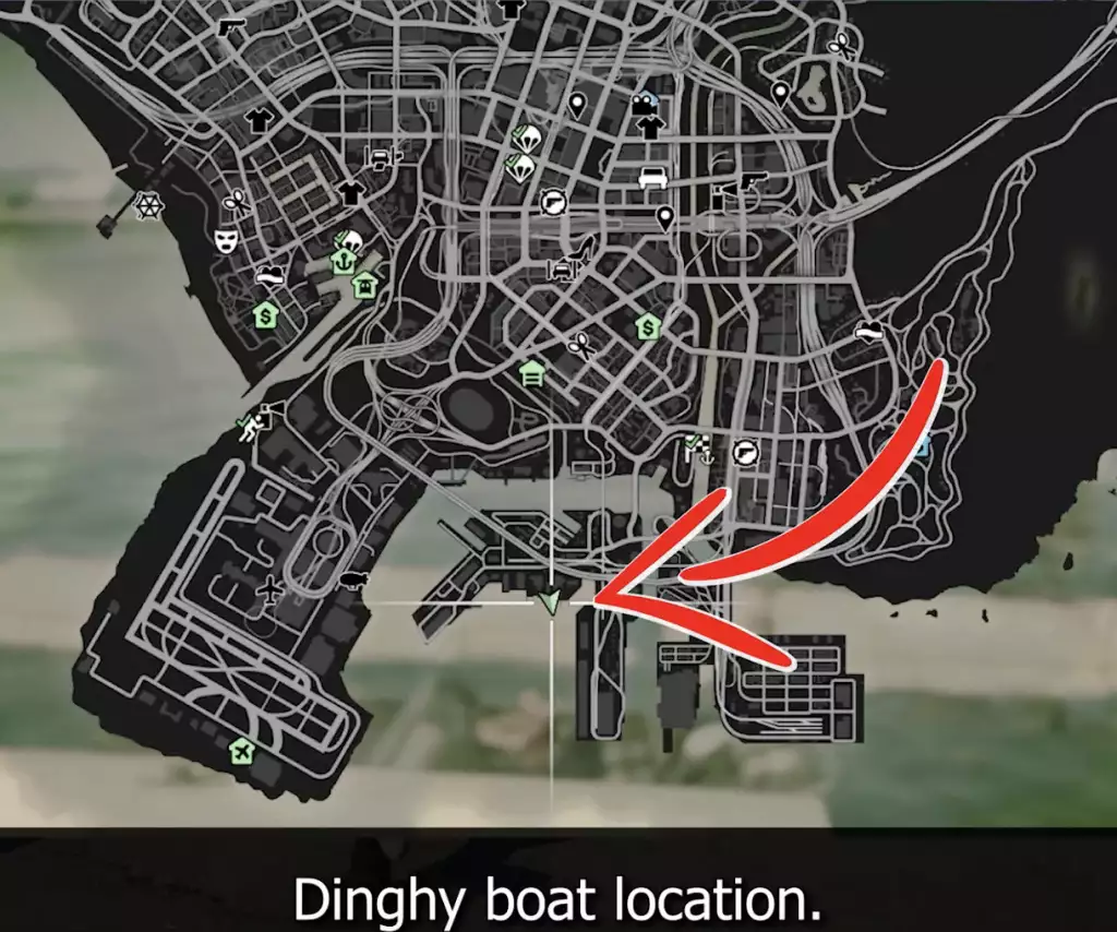 GTA V next-gen Dinghy boat location