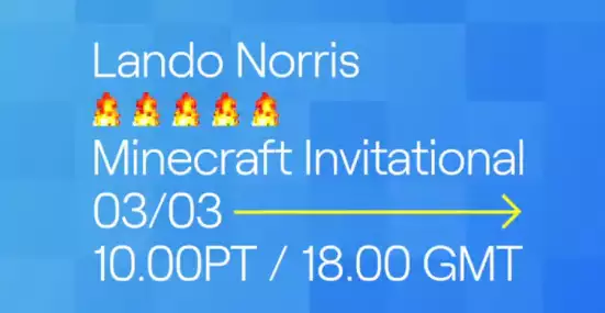 Twitch Rivals Lando Norris Minecraft Invitational Schedule