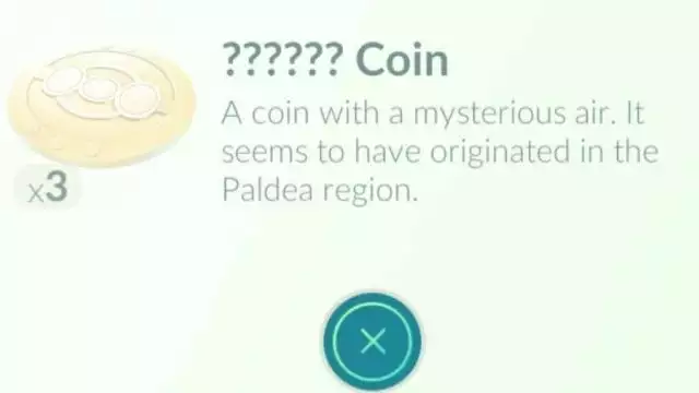 pokemon go gold paldea coin in-game description scarlet and violet