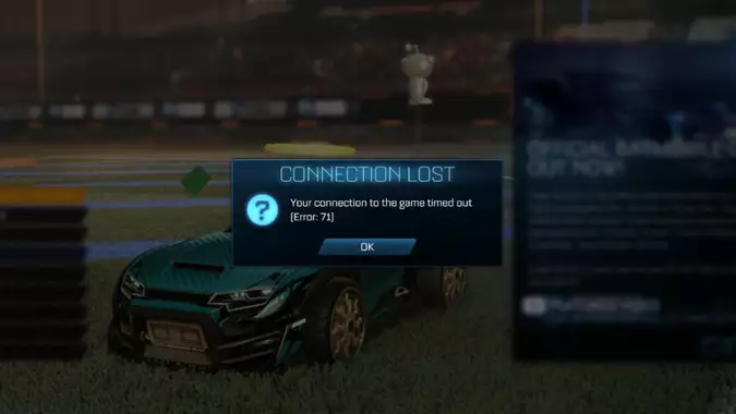 Rocket League Error 71: How To Fix "Your Connection To The Game Timed Out" Error?