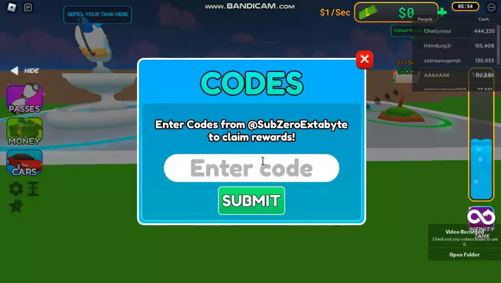 Steps to redeem Roblox Power Wash Tycoon codes.