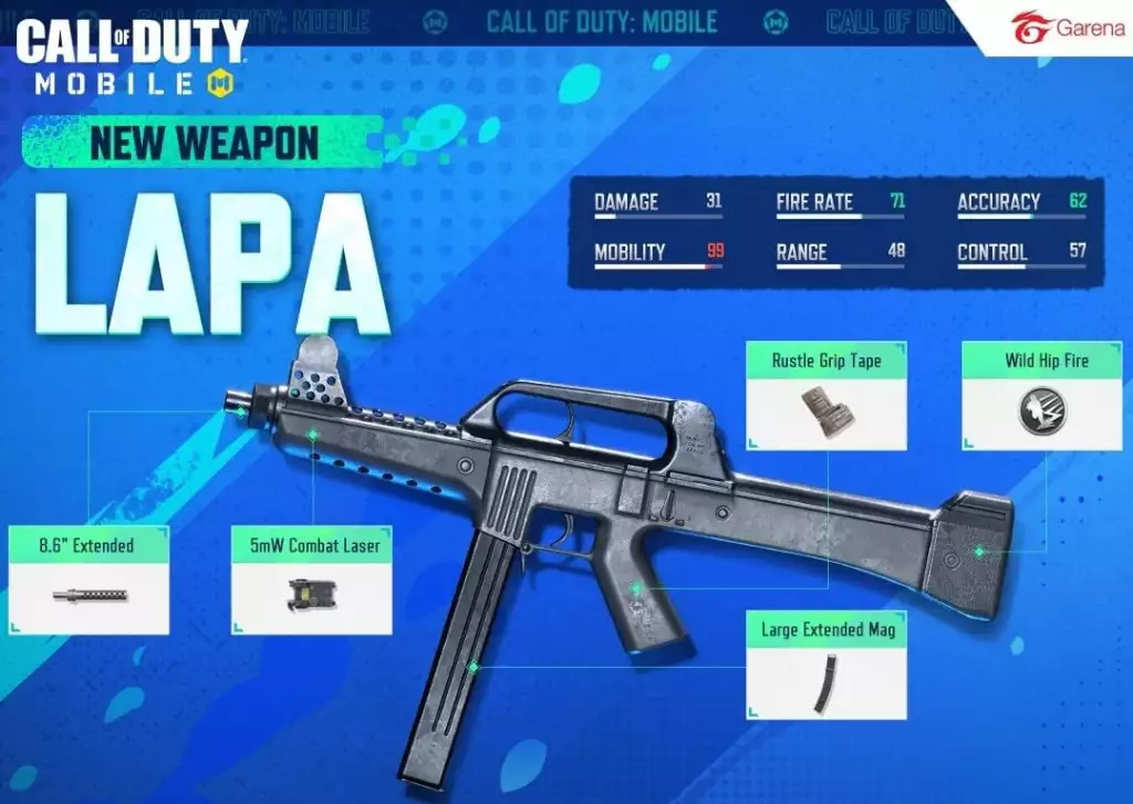 LAPA is the new SMG coming to Call of Duty: Mobile Season 10