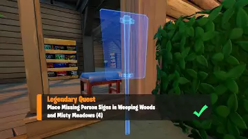 Missing person signs in Weeping Woods and Misty Meadows - all locations in Fortnite