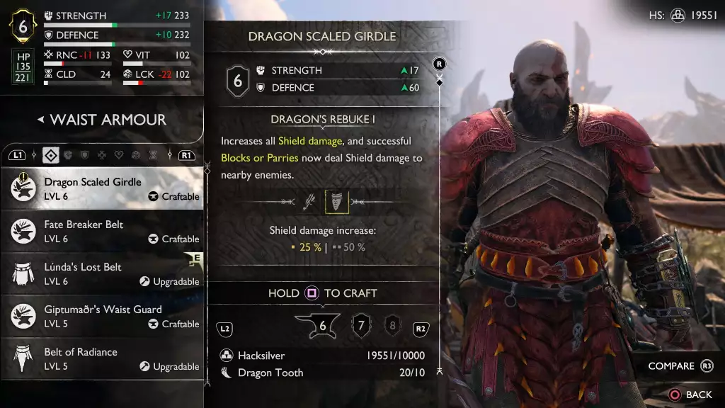 dragon scaled armor god of war ragnarok