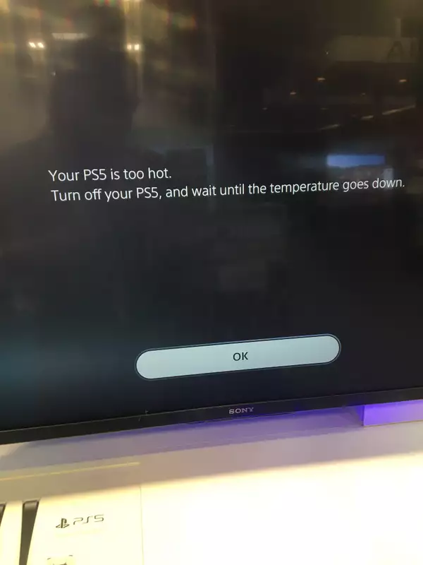 PS5 overheated