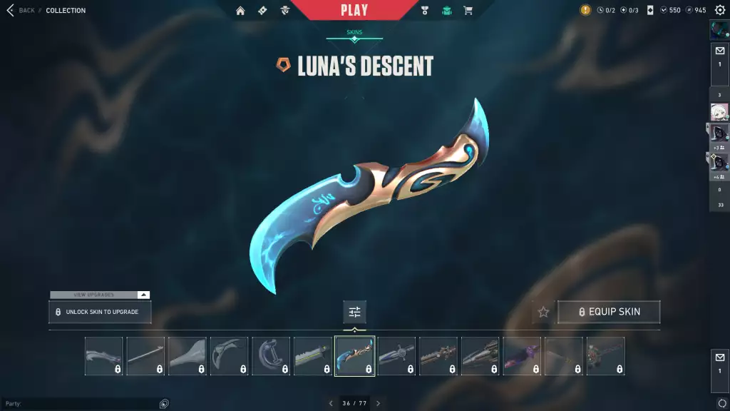 Luna’s Descent Skin in Valorant. (Picture: Riot Games)
