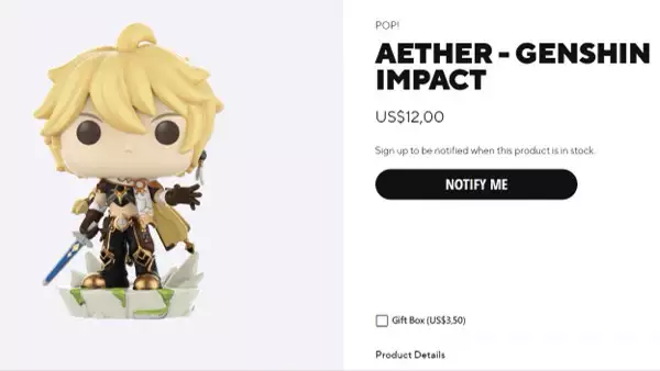 genshin impact funko pop collection aether figure notify me