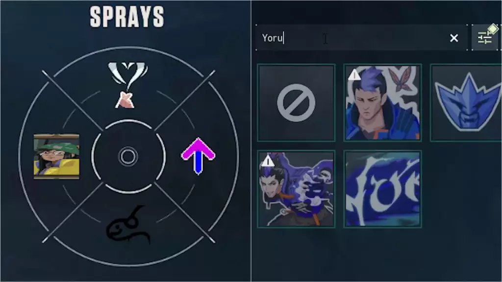 Select the sprays that you want in Valorant Spray Wheel. 