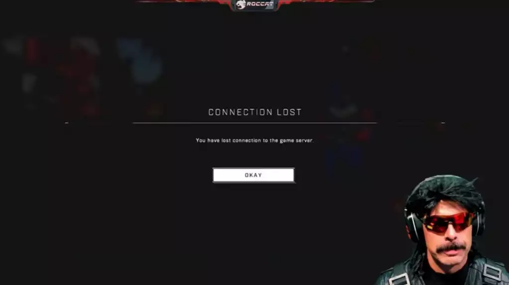 Dr Disrespect was booted out of a ranked match owing to a server connection issue