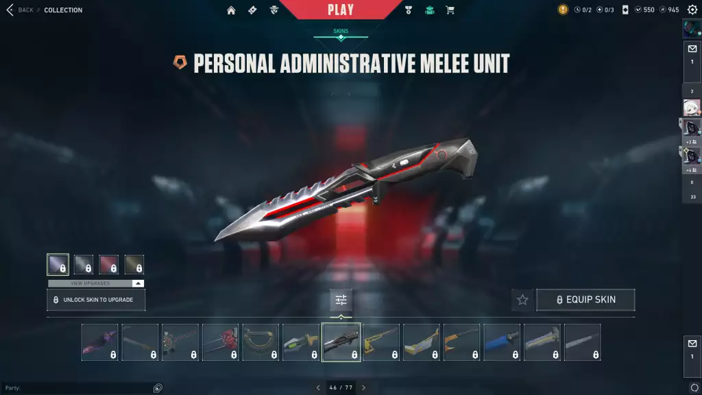 Personal Administrative Melee Unit Skin in Valorant.