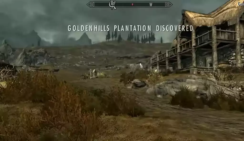 Skyrim Unquiet Dead: Goldenhills Plantation and Rin's body location