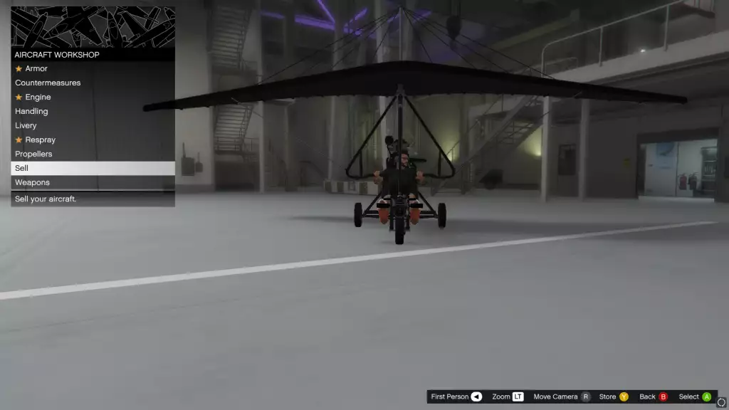 Players need to own a workshop in Hangar to sell aircraft.