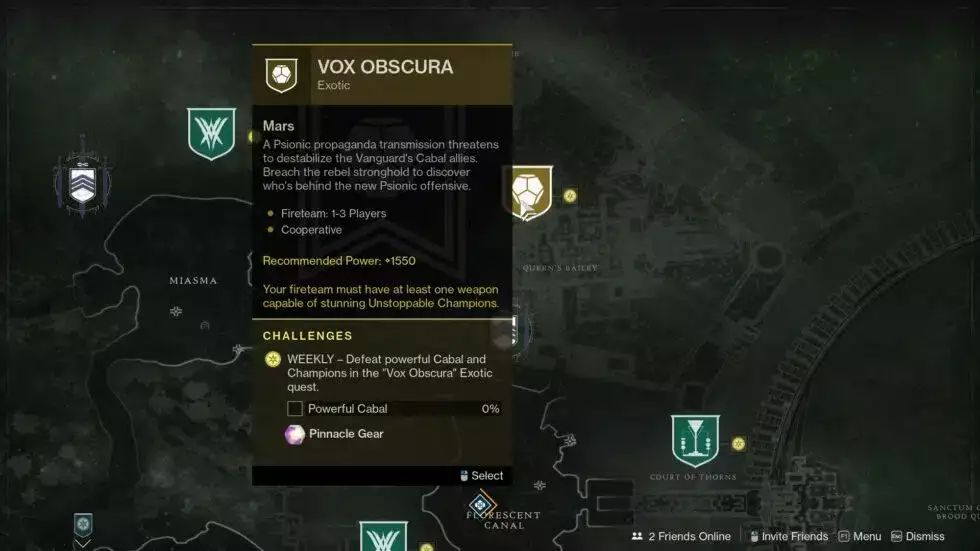 How to Launch the Vox Obscura Quest