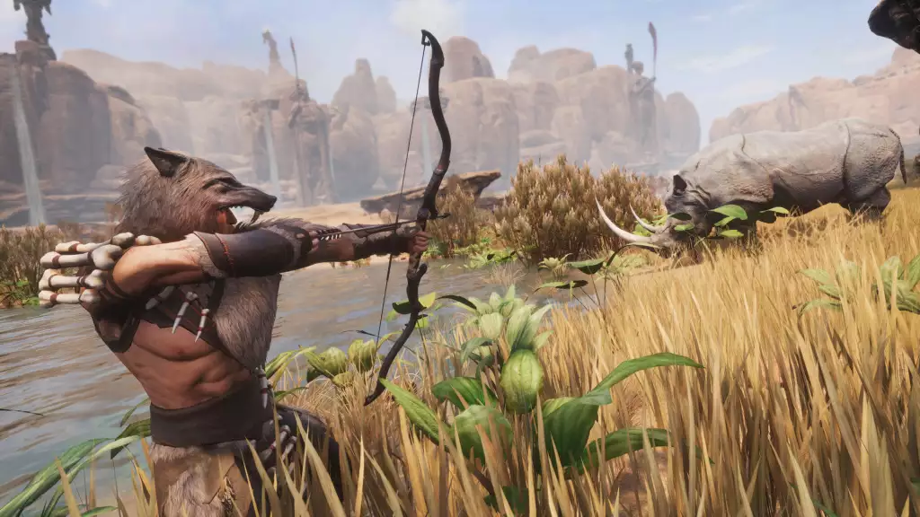 conan exiles materials guide thick leather how to get hunting rhinos