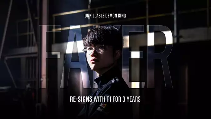 LoL Player Faker Re-Signed By T1 For Three Years