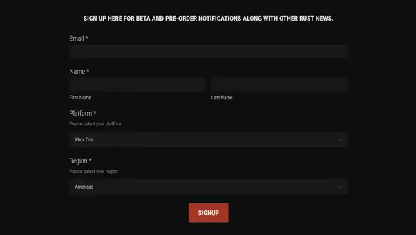 Rust Console Edition closed beta how to register