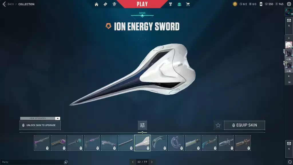 Ion Energy Sword Skin in Valorant.