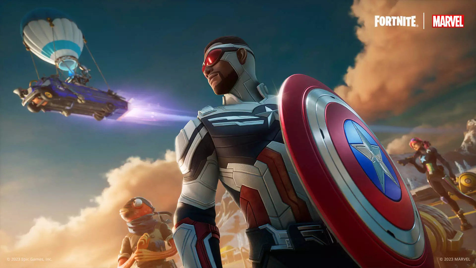 Fortnite Captain America and the BriteStar Loading Screen