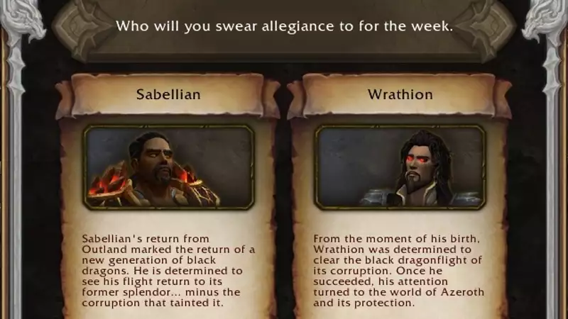 World of Warcraft Dragonflight Should You Side With Wrathion Or Sabellian Choice at end of campaign