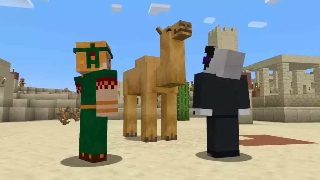 Camels in Minecraft 1.20 update. 