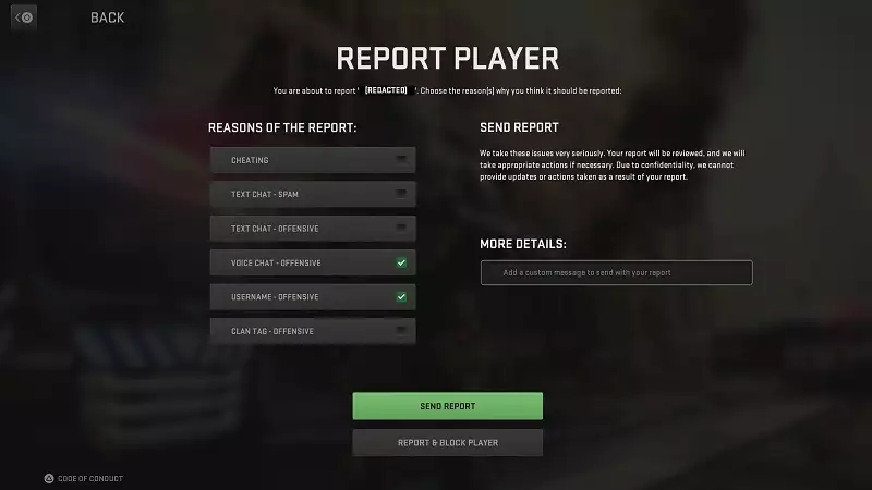 COD modern warfare 2 player reporting system mute voice chat warzone 2