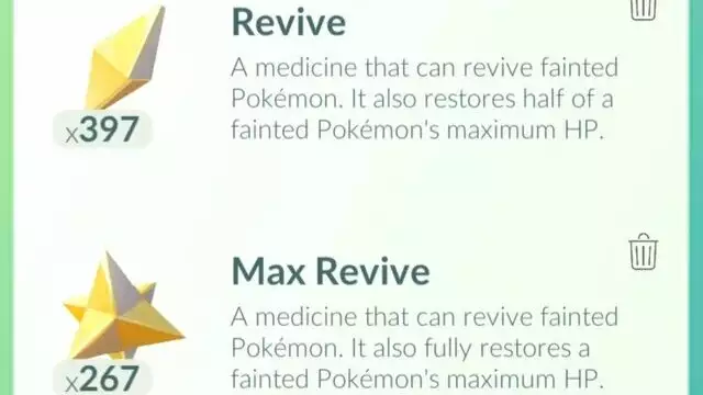 pokemon go items guide revives max revives in game descriptions 