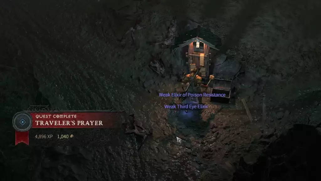 how to give thanks at the shrine diablo 4 traveler's prayer side quest guide